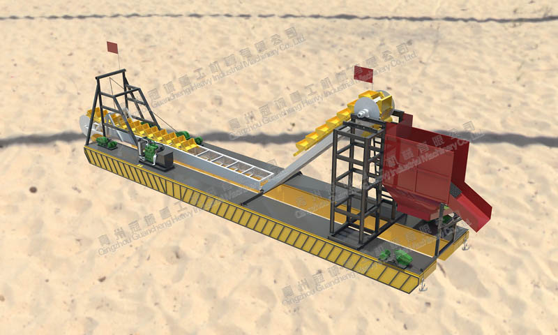 溜槽式河道沙金設備